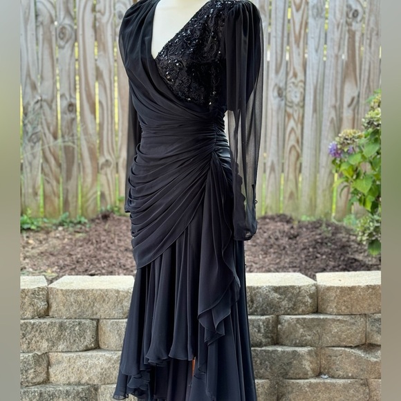 Vintage Dress 1980s Tadashi Saks Fifth Ave size 6 Vintage Cocktail - Picture 7 of 15